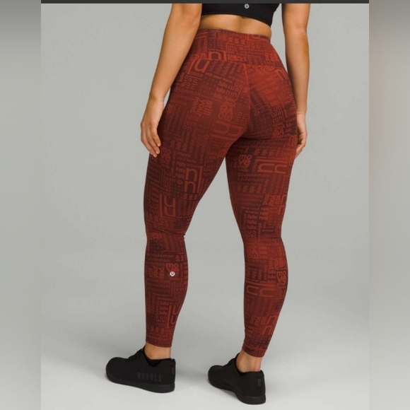 Lululemon Wunder Train Contour Fit High-Rise Tight 25"Lululemon Ombre Red Mult 6 - Picture 1 of 12